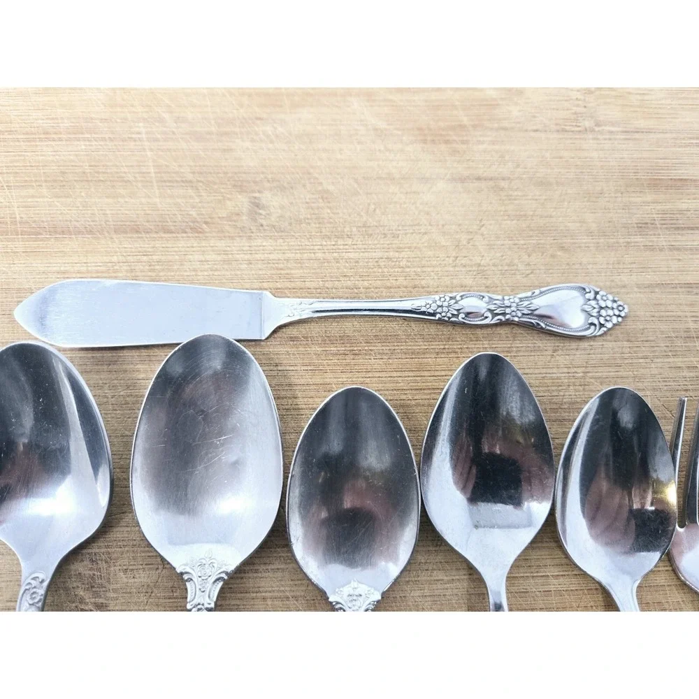 Michelangelo Dinner Forks Oneida Heirloom Stainless Old Cube Logo And‎ Others